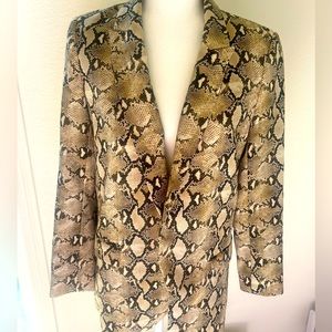 Sexy Zara snakeskin open-front blazer, size small